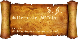 Wallerstein Jácint névjegykártya